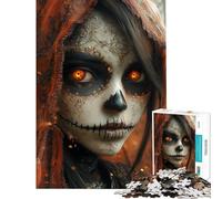 Puzzle de 1000 pièces pour Adultes sur Le thème de la beauté du Jour des Morts Un Jeu Manuel de précision à réaliser chez soi (38x26cm)