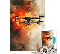 Puzzle de 1000 pièces pour Adultes sur Le thème de la Guerre des Drones Jeux Amusants à Faire à la Maison décoration Artistique Jeu Pratique à partir de 14 Ans (38x52cm)