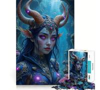 Puzzle de 1000 pièces pour adultes sur le thème de la princesse sous-marine fantastique Activité ludique et stimulante pour les yeux et le cerveau Pièces nettes et sans bavures Idéal pour se retrouver