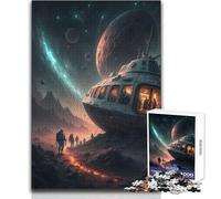 Puzzle de 1000 pièces pour Adultes sur Le thème de l'exploration Spatiale:astronautes et vaisseaux spatiaux Jeu éducatif, décoration intérieure, Cadeau d'anniversaire Dimensions:38x26cm.