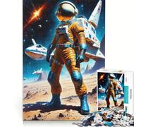 Puzzle de 1000 pièces pour Adultes sur Le thème de l'univers et des astronautes Jeu éducatif et interactif Parent-Enfant Idéal comme Cadeau pour Toute la Famille 38x26cm