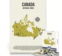 Puzzle de 1000 pièces pour Adultes sur Le thème des Parcs nationaux du Canada Stimulation mentale,détente et Relaxation Ajustement précis Idée Cadeau de Noël (38x52cm)