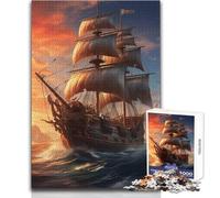 Puzzle de 1000 pièces pour Adultes sur Le thème des Pirates Un Jeu éducatif et interactif pour développer Ses compétences Idée Cadeau Originale et Pleine de Sens Dimensions 50x75 cm