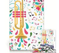 Puzzle de 1000 pièces pour Adultes sur Le thème des trompettistes d'orchestre Stimulation mentale, Plaisir Facile, Assemblage précis, pour Noël (50x75cm)
