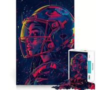 Puzzle de 1000 pièces pour Adultes sur Le thème du Football américain féminin Jeu de Concentration mentale,activité de découpage de Haute précision et de Partage en Famille (50x75cm)