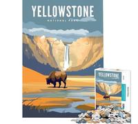 Puzzle de 1000 pièces pour Adultes sur Le thème du Parc National de Yellowstone Un Jeu éducatif et Amusant pour Toute la Famille (38x26cm)