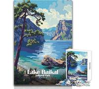 Puzzle de 1000 pièces pour Adultes, sur Le thème du Parc National du lac Baïkal en Russie Jeu Stimulant et décoratif Dimensions 38x52cm