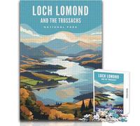 Puzzle de 1000 pièces pour Adultes, sur Le thème du Parc National du Loch Lomond Idéal pour des soirées Jeux et Divertissement en Famille Un Cadeau Original et Amusant ! Dimensions 38x52cm