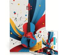 Puzzle de 1000 pièces pour Adultes sur Le thème du Violon Art et Musique Découpe de Haute précision,Facile à Apprendre,idéal pour Toute la Famille (50x75cm)