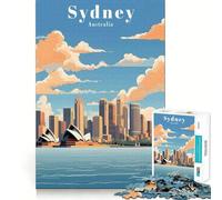 Puzzle de 1000 pièces pour Adultes Sydney, Australie Jeu de logique et d'assemblage précis Idée Cadeau Amusante pour Un Anniversaire (38x26cm)