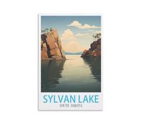 Puzzle de 1000 pièces pour Adultes, Sylvan Lake, Dakota du Sud. Pièces minuscules, Puzzle Stimulant et Difficile, pour Noël ou Un Anniversaire. Jeu/Jouet. 52 x 38 cm.