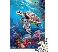 Puzzle de 1000 pièces pour Adultes « Symphonie des Tortues Marines » (38 x 26 cm) - Décoration intérieure - Idée Cadeau de Noël