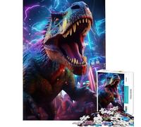 Puzzle de 1000 pièces pour Adultes T-Rex préhistorique Défi éducatif Jeu Anti-Stress Convient aux Personnes de 14 Ans et Plus (50x75cm)