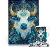 Puzzle de 1000 pièces pour Adultes Taureau bête Mythique Réduction du Stress intéressante Anniversaire et Cadeaux Uniques 75x50cm