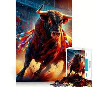 Puzzle de 1000 pièces pour Adultes Taureau sur la Plaza España Jeu de logique et d'assemblage précis Jouet Amusant et Gratuit Cadeau d'anniversaire (50x75cm)