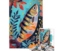 Puzzle de 1000 pièces pour Adultes Technique Mixte Motif Sardines décoration Murale Cadeau Unique pour Anniversaire et Noël (50x75cm)