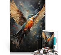 Puzzle de 1000 pièces pour Adultes Tempête de Mouches de colibris Staycation Tuer Le Temps Cadeaux du Père Noël Secret 52x38cm