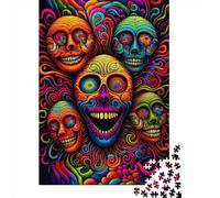 Puzzle de 1000 pièces pour Adultes, têtes humaines colorées, Puzzle carré en Bois, décoration pour la Maison, 1000 pièces (75 x 50 cm).