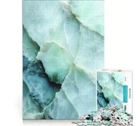 Puzzle de 1000 pièces pour Adultes, Texture marbre Vert, Jeu éducatif, améliore la mémoire, Cadeau Original pour Un Anniversaire ou Noël 38x52cm