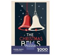 Puzzle De 1000 Pièces pour Adultes The Christmas Bells Adolescents Puzzles Anti-Stress Jeux Difficiles Défi Activités Amusantes À La Maison 70x50cm/1000pcs