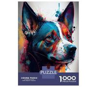 Puzzle De 1000 Pièces pour Adultes The Courage Dog Puzzles pour Adolescents Jeu Manuel Défi Difficile Cadeau d'anniversaire, Cadeaux, 38x26cm/1000pcs