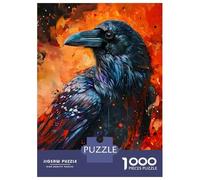 Puzzle De 1000 Pièces pour Adultes The Raven in Flames Puzzle Anti-Stress, Difficile, Cadeau Unique pour Un Anniversaire Ou Noël 38x26cm/1000pcs