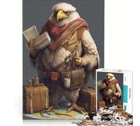 Puzzle de 1000 pièces pour Adultes thème Aigle et Guide de Voyage Jeu Manuel Anti-Stress Original Cadeau Unique pour Un Anniversaire 50x75cm