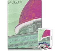 Puzzle de 1000 pièces pour Adultes - Thème Al Quds, Palestine - Jeu de société Familial - Analyse et logique - Anti-Stress - Dimensions : 50x75cm