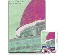 Puzzle de 1000 pièces pour Adultes, thème Al Quds Palestine, Jeu éducatif et Stimulant, Niveau de difficulté élevé, à Monter soi-même Dimensions : 38x52cm
