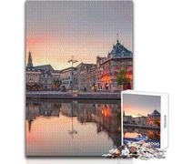 Puzzle de 1000 pièces pour Adultes, thème Amsterdam, Casse-tête Artistique et ludique pour Toute la Famille, Une véritable œuvre d'art à Offrir en Cadeau Père Noël Secret, Format 50x75cm