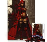 Puzzle de 1000 pièces pour Adultes, thème Anime Steampunk, Fille Capuche Rouge, Jeu vidéo, Puzzle de réflexion, Passe-Temps la Maison, Bords Nets, Joli Cadeau (50x75cm)