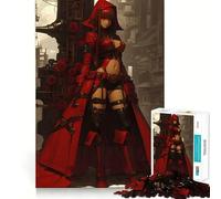 Puzzle de 1000 pièces pour Adultes, thème Anime Steampunk, Fille Capuche Rouge, Jeu vidéo, Puzzle de réflexion, Passe-Temps la Maison, Bords Nets, Joli Cadeau (50x75cm)