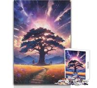 Puzzle de 1000 pièces pour Adultes, thème « Arbre Magique », Jeu éducatif Familial, pour Les Femmes ou pour Un Père Noël Secret Dimensions : 38x52cm
