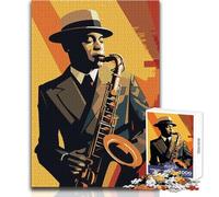 Puzzle de 1000 pièces pour Adultes, thème Art déco et Jazz, Jeu éducatif Musical pour Toute la Famille, pour Les Femmes ou Les pères Noël Secrets, Dimensions : 38x26cm