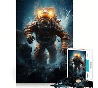Puzzle de 1000 pièces pour Adultes,thème Astronaute,découpe soignée,décoration,Jeu Amusant et divertissant pour Passer Le Temps Libre,Cadeau d'anniversaire ou Loisir (38x26cm)