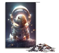 Puzzle de 1000 pièces pour Adultes thème Astronaute et Labrador de l'espace Jeu intellectuel idéal comme Cadeau pour Toute la Famille 75x50cm