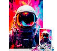 Puzzle de 1000 pièces pour Adultes thème Astronaute et nébuleuse Spatiale Jeu Anti-Stress Cadeau d'anniversaire Casse-tête Amusant à Faire à la Maison Dimensions 38x52cm