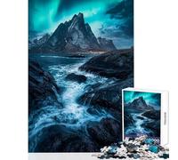 Puzzle de 1000 pièces pour Adultes thème aurores boréales et Paysage Marin Jeu Anti-Stress et Jeu éducatif pour Partager Un Moment Complice Parent-Enfant Dimensions 38x26cm