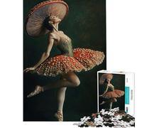 Puzzle de 1000 pièces pour Adultes Thème Ballerine Champignon Jeu Pratique et Stimulant Cadeau d'anniversaire Niveau de difficulté Difficile (38x26cm)