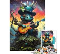 Puzzle de 1000 pièces pour Adultes Thème Biopunk Dino et Folk Concert Jeu de détente Niveau de difficulté élevé Cadeau d'anniversaire Original et Unique (Dimensions 38x26cm)