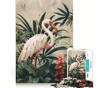 Puzzle de 1000 pièces pour Adultes,thème botanique Flamant Rose,découpe précise,Jeu de réflexion Artistique,Loisirs et Divertissement,idéal pour Un Anniversaire (38x52cm)