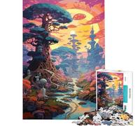Puzzle de 1000 pièces pour Adultes thème cabane dans Les Arbres et Nature Difficile et Stimulant pour Toute la Famille Jeu Amusant à partir de 14 Ans 50x75cm