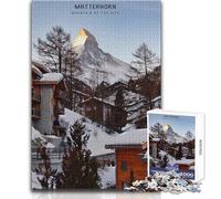 Puzzle de 1000 pièces pour Adultes - Thème Cervin - Jeu Stimulant - Décoration Murale idéale - Dimensions 38x26cm