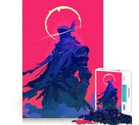 Puzzle de 1000 pièces pour Adultes,thème Chevalier Guerrier Fantastique,Illustration Minimaliste de Science-Fiction,découpe de qualité supérieure,Jeu de réflexion,Divertissement,décoration de Noël