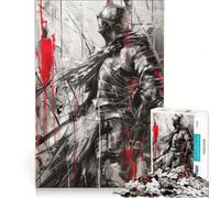 Puzzle de 1000 pièces pour Adultes thème Chevalier médiéval Abstrait Jeu de Construction pour s'amuser en Famille et renforcer Les Liens Amoureux 38x52cm