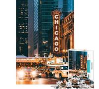 Puzzle de 1000 pièces pour Adultes thème Chicago Jeu Amusant et Difficile Cadeau Original pour Un Anniversaire (50x75cm)