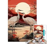 Puzzle de 1000 pièces pour Adultes thème Cigogne et Nature idéal pour Un Anniversaire ou Noël Décoration intérieure relaxante À partir de 14 Ans (50x75cm)