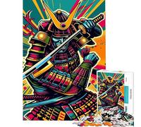 Puzzle de 1000 pièces pour Adultes Thème Combat de samouraïs Jeu Manuel Idéal pour se détendre à la Maison Cadeau Unique pour Un Anniversaire ou Noël (Dimensions 38x52cm)