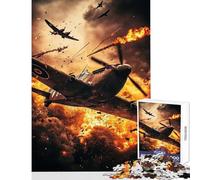 Puzzle de 1000 pièces pour Adultes thème Combats aériens de la Seconde Guerre Mondiale décoration Jouet œuvre d'art Cadeau éducatif Jeu liste de souhaits avec Le Père Noël Dimensions 38x26cm
