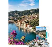 Puzzle de 1000 pièces pour Adultes Thème Côte d'Azur Jeux relaxants Cadeau d'anniversaire Difficile et Stimulant (38x26cm)